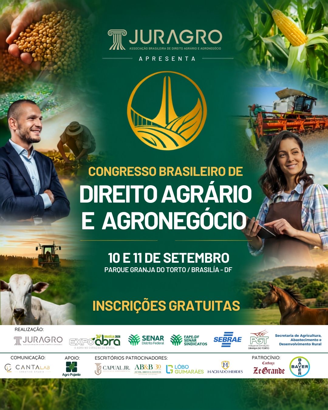 Congresso em Brasília reúne 16 painéis sobre temas relevantes do agronegócio